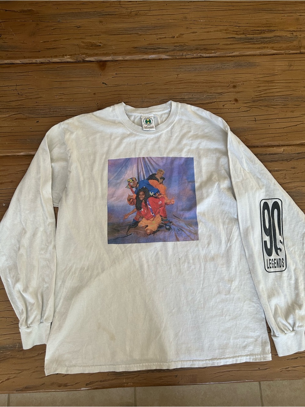 Cross Colours White Crewneck Tee - Tag Shown